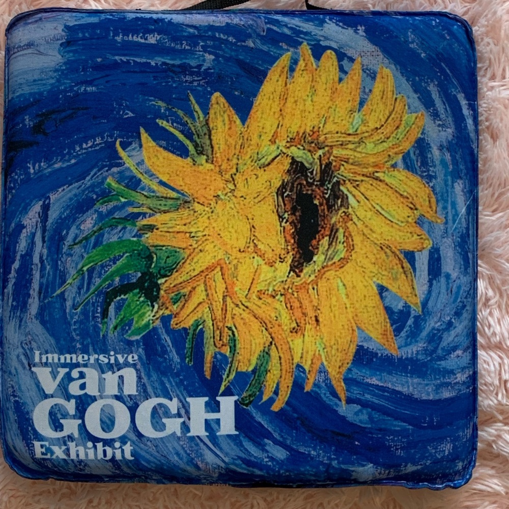 Original Seat cushion from immersive Van Gogh exhibit.Use for outings/collect
